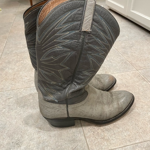 Vintage size 9 Dan Post two tone boots - Picture 3 of 5